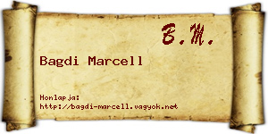 Bagdi Marcell névjegykártya